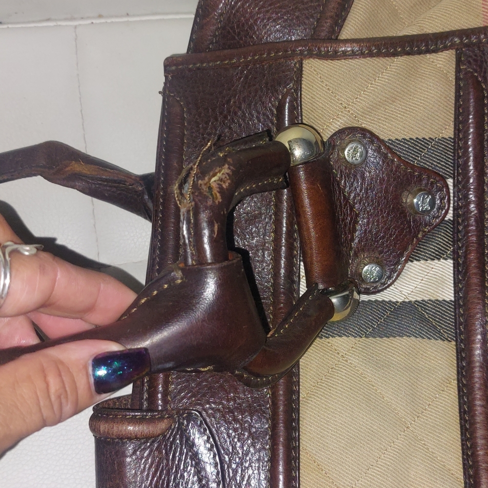 Burberry handbag authentic large Vintage - Picture 6 of 8